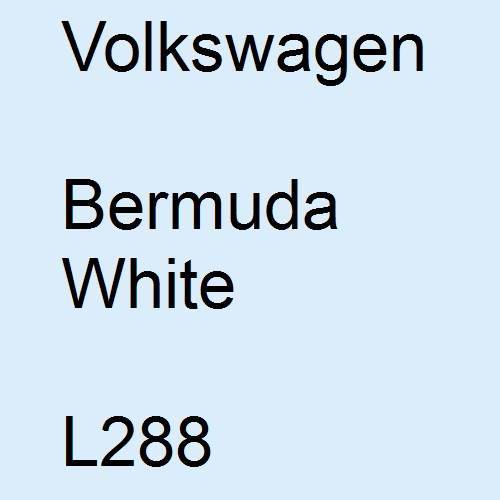 Volkswagen, Bermuda White, L288.